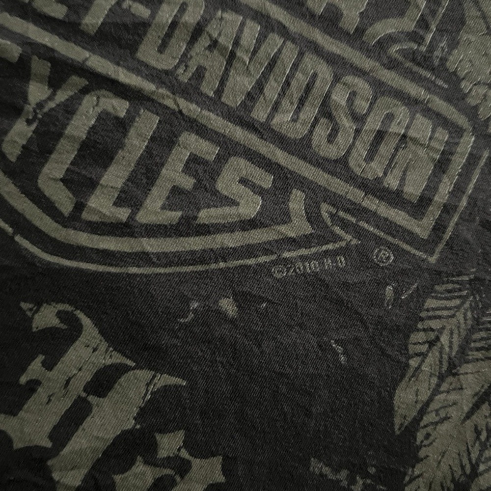 Harley Davidson Shirt XL Black Daytona Beach Skulls Long Sleeve Y2K - Picture 4 of 11